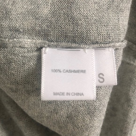 Kokun 100% Cashmere Cardigan Sweater in Charcoal Gray Sz S - Picture 8 of 8